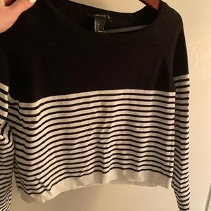 Forever 21 cropped stripped sweater